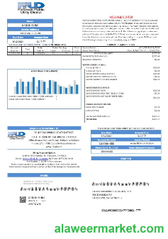 USA Fallbrook Public business utility bill template in Word and PDF formats